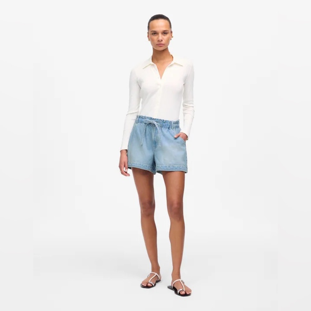 NWOT Madewell Tie-Waist Denim Shorts